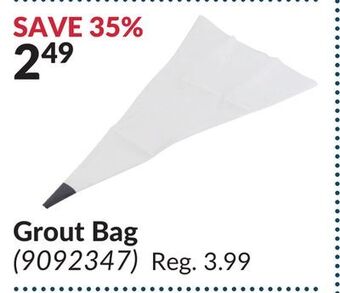 Princess Auto Grout bag offer