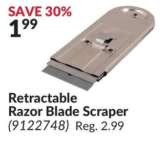 Princess Auto Retractable razor blade scraper offer