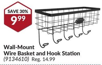 Princess Auto Wall-mount wire basket and hook station offer
