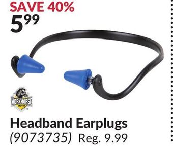 Princess Auto Headband earplugs offer
