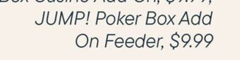 Petvalu Jump! poker box add on feeder offer