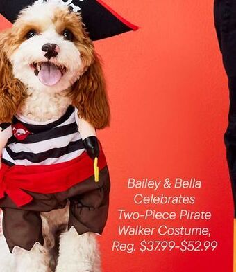 Petvalu Bailey & bella celebrates two-piece pirate walker costume offer