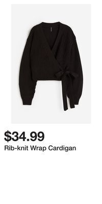 H&M Rib-knit wrap cardigan offer