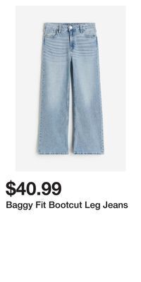 H&M Baggy fit bootcut leg jeans offer