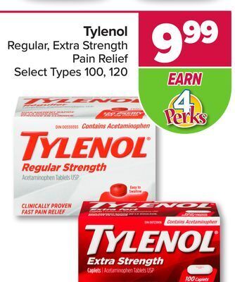 PharmaChoice Tylenol regular, extra strength pain relief offer