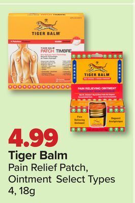 PharmaChoice Tiger balm pain relief patch ointment offer