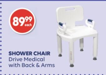 Wellwise by Shoppers Drive medical with back & arms shower chair offer