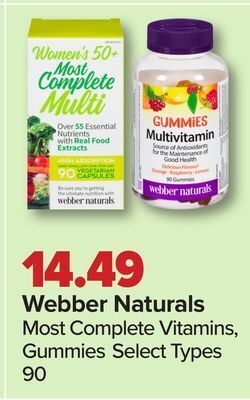 PharmaChoice Webber naturals most complete vitamins, gummies offer