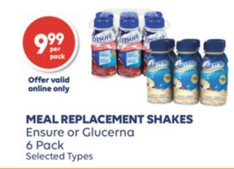 Wellwise by Shoppers Ensure or glucerna meal replacement shakes offer
