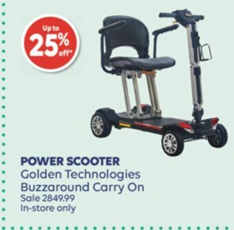 Wellwise by Shoppers Golden technologies buzzaround carry on power scooter offer