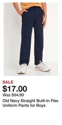 Old Navy Old navy straight built-in flex uniform pants for boys offer