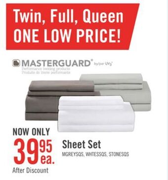 The Brick Masterguard ultra advanced 4-piece queen sheet set - grey offer