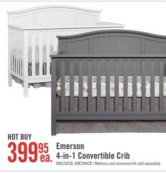 The Brick Emerson 4-in-1 convertible crib - dove grey offer