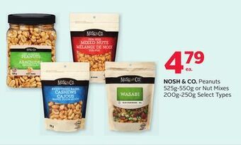 Rexall Nosh & co. peanuts 525g-550g or nut mixes 200g-250g offer