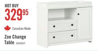 The Brick Zoe changing table offer