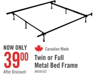The Brick Twin/full metal glider bed frame offer