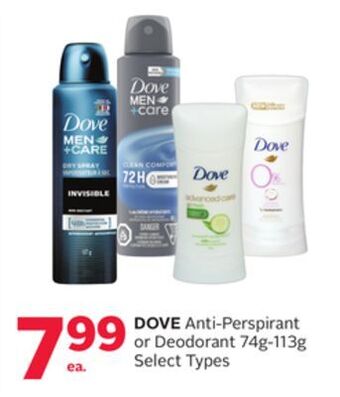 Rexall Dove anti-perspirant or deodorant offer
