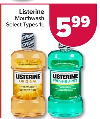 PharmaChoice Listerine mouthwash offer