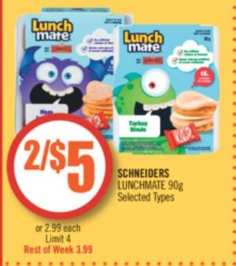 Shoppers Drug Mart Schneiders lunchmate offer