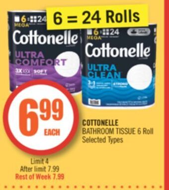 Shoppers Drug Mart Cottonelle bathroom tissue 6 roll offer