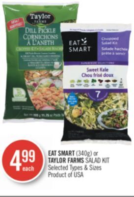 Shoppers Drug Mart Eat smart (340g) or taylor farms salad kit offer