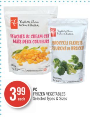 Shoppers Drug Mart Pc frozen vegetables offer