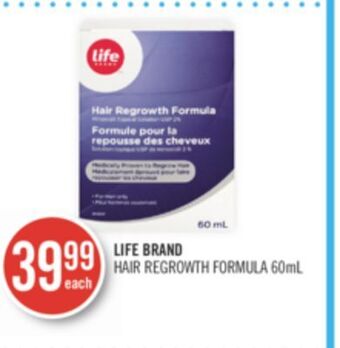 Shoppers Drug Mart Life brand hair regrowth formula offer