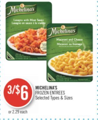 Shoppers Drug Mart Michelina's frozen entrees offer