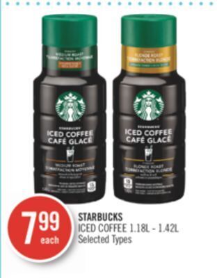 Shoppers Drug Mart Starbucks iced coffee 1.18l - 1.42l offer