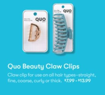 Shoppers Drug Mart Quo beauty claw clips offer