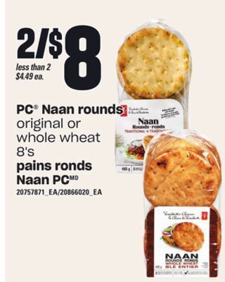 Independent City Market Pains ronds naan pc, 8's offer