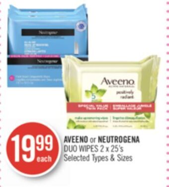 Shoppers Drug Mart Aveeno or neutrogena duo wipes offer