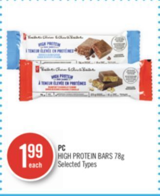 Shoppers Drug Mart Pc high protein bars offer