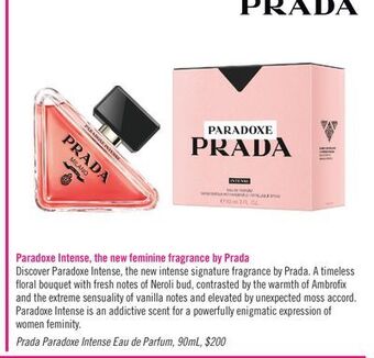 Shoppers Drug Mart Prada paradoxe intense eau de parfum offer