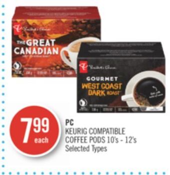 Shoppers Drug Mart Pc keurig compatible coffee pods 10's - 12's offer