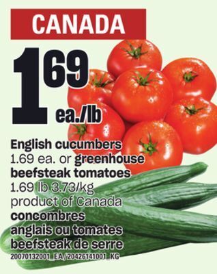 Independent City Market Concombres anglais ou tomates beefsteak de serre offer