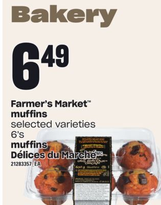 Independent City Market Muffins délices du marché, 6's offer