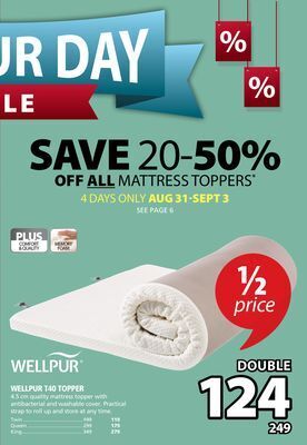 JYSK Wellpur t40 topper offer