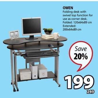JYSK Owen folding desk offer