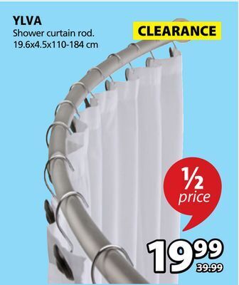 JYSK Ylva shower curtain rod offer