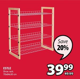 JYSK Estle shoe rack offer