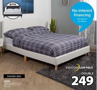 JYSK Koping double size upholstered bed offer