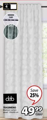 JYSK Trasimeno blackout curtain panel offer