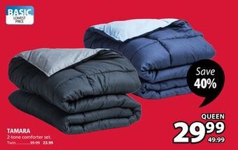 JYSK Tamara 2-tone comforter set offer