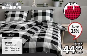JYSK Scotti flannel duvet cover set offer