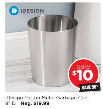 Kitchen Stuff Plus Idesign patton metal garbage can offer