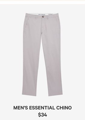 Joe Fresh Men's essential chino offer