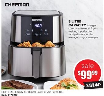 Kitchen Stuff Plus Chefman family xl digital low fat air fryer, 8 l offer