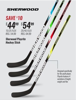 Hockey Life Sherwood playrite hockey stick offer