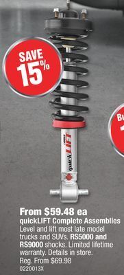 PartSource Quicklift complete assemblies offer